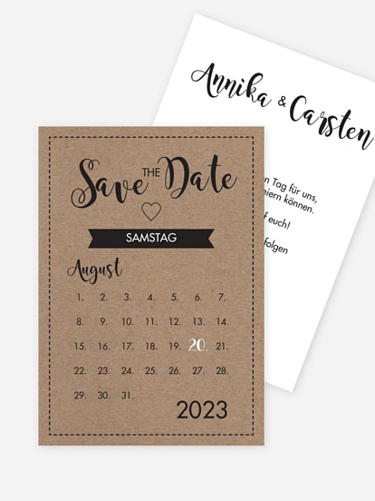 Save-the-Date Karte Piktogramm