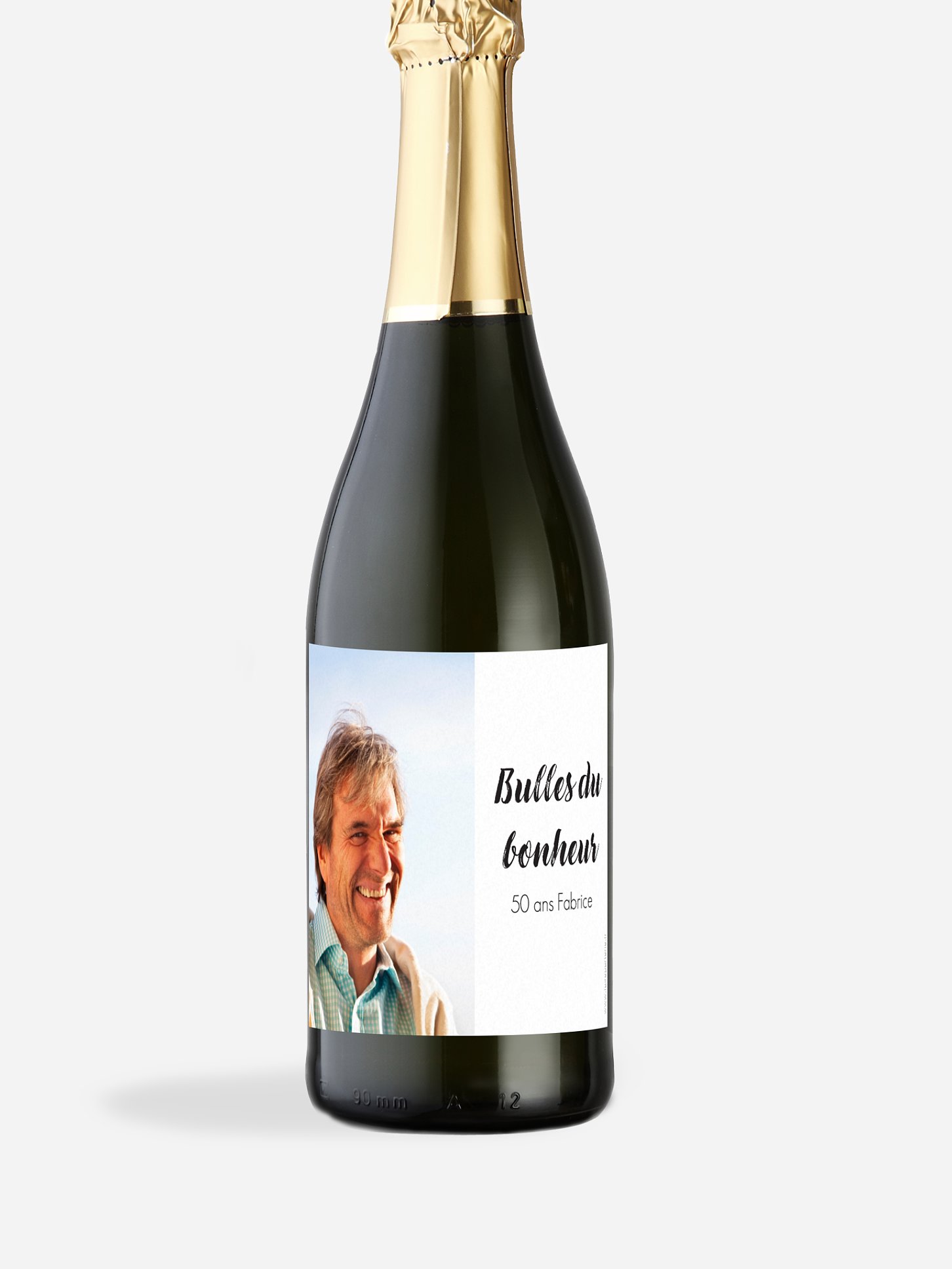Étiquette pour bouteille Bulles du bonheur