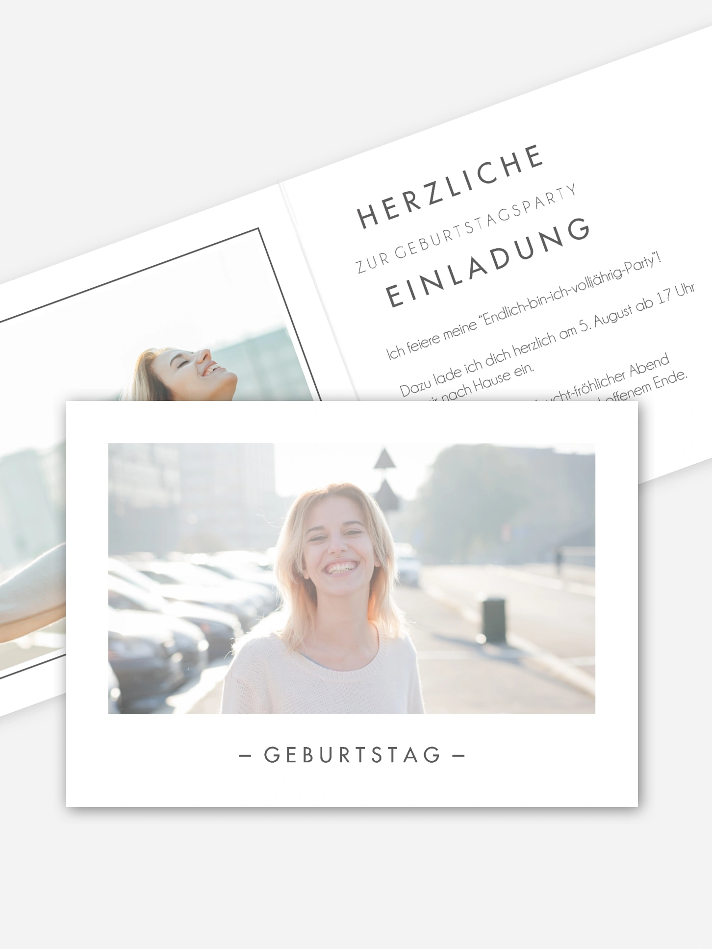 Einladung 18. Geburtstag Purist