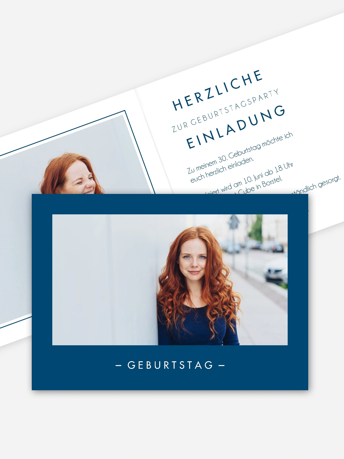 Einladung 30. Geburtstag Purist