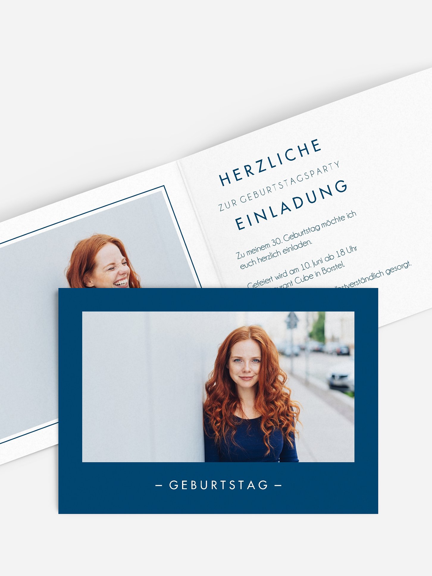 Einladung 30. Geburtstag Purist