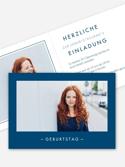 Einladung 30. Geburtstag Purist