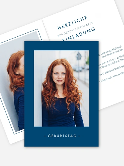 Einladung 30. Geburtstag Purist