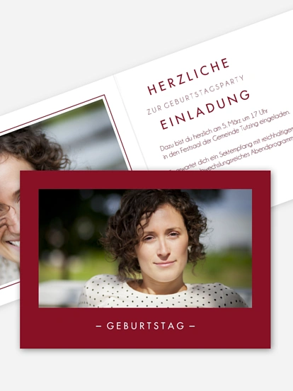 Einladung 40. Geburtstag Purist