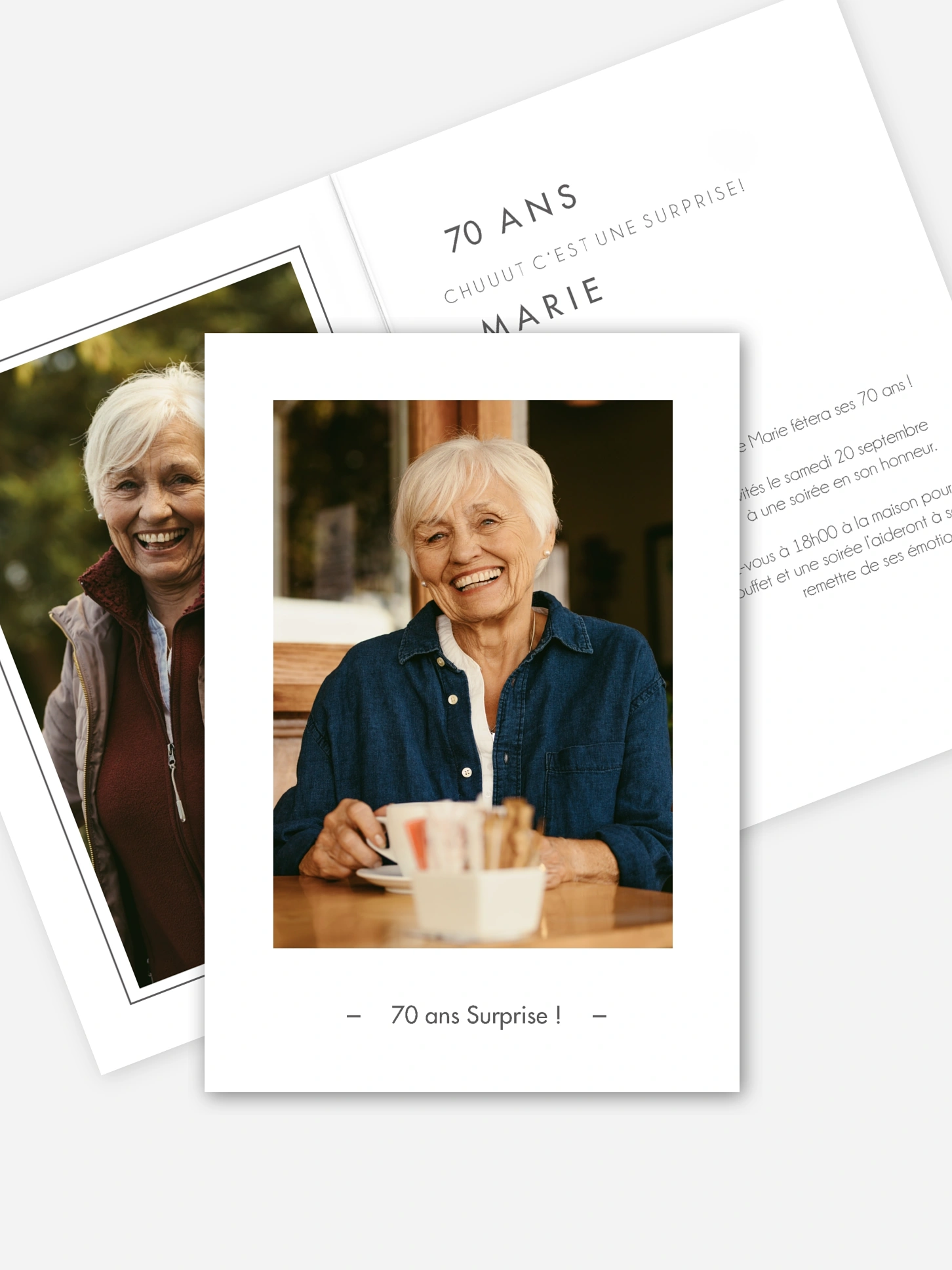 invitation anniversaire 70 Sobre