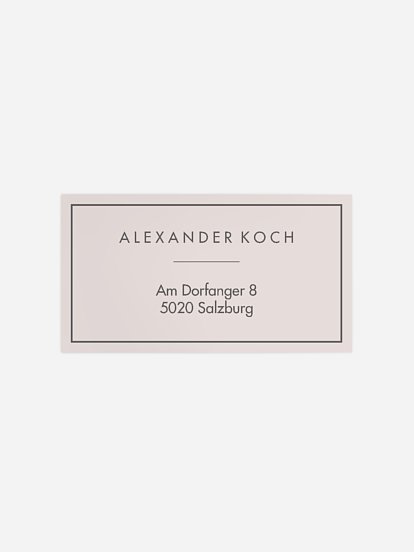 Empfängeraufkleber Geburtstag Purist