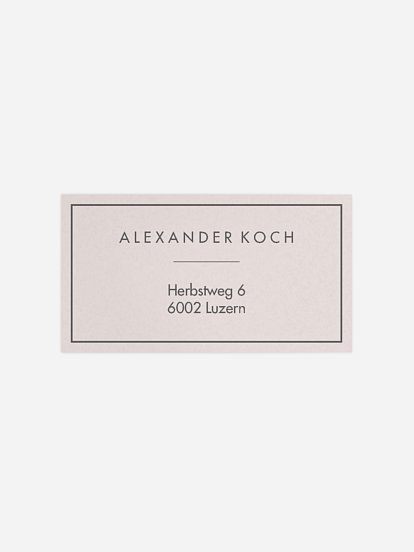 Empfängeraufkleber Geburtstag Purist