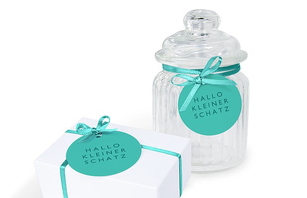 Anhänger mit Band zur Hochzeit Bambino