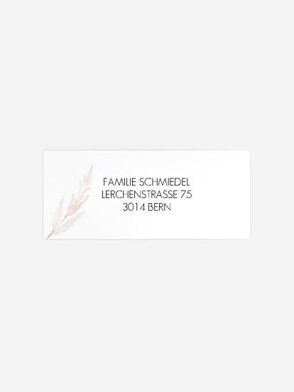 Absenderaufkleber Trauer Protea