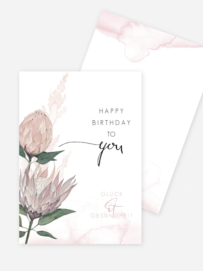 Grußkarte Protea