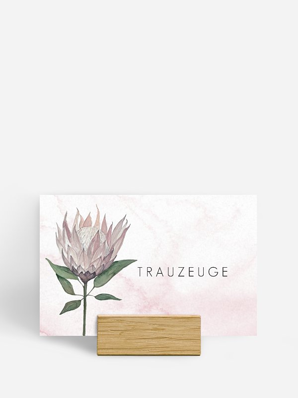 Tischkarte Hochzeit Protea