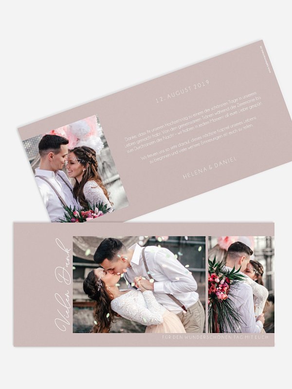 Dankeskarte Hochzeit Forever