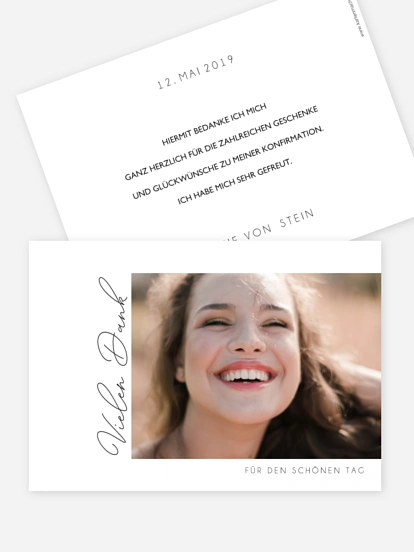 Danksagung Konfirmation Initiation