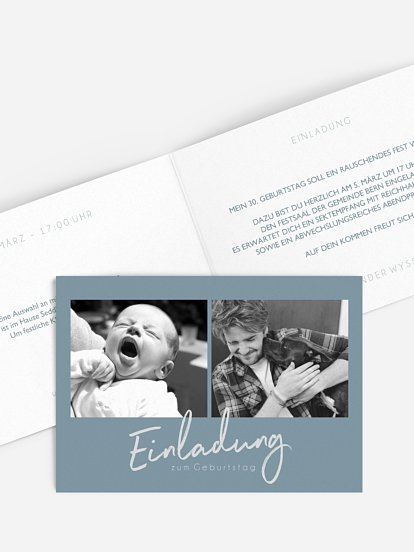 Einladung 30. Geburtstag Grosser Tag