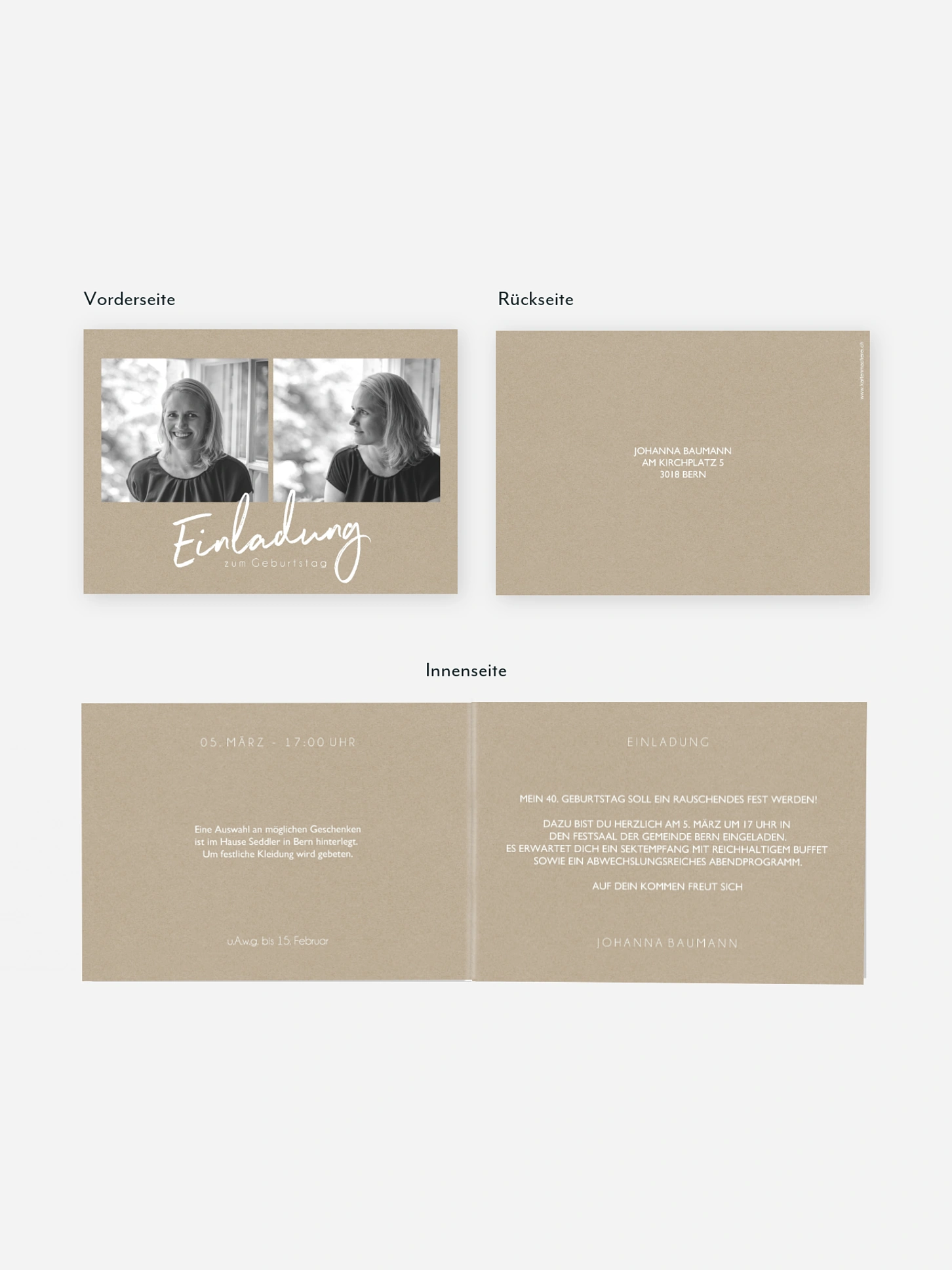 Einladung 40. Geburtstag Grosser Tag