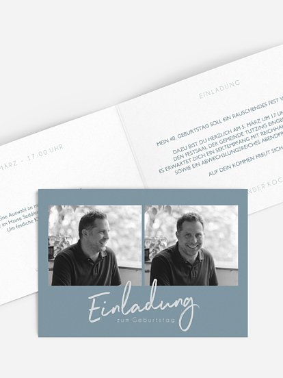 Einladung 40. Geburtstag Grosser Tag