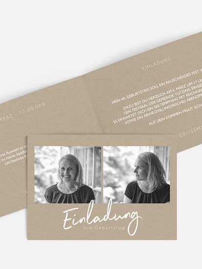 Einladung 40. Geburtstag Grosser Tag