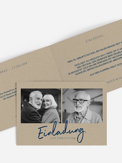 Einladung 70. Geburtstag Grosser Tag