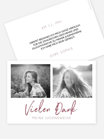 Danksagung Jugendweihe Grosser Tag
