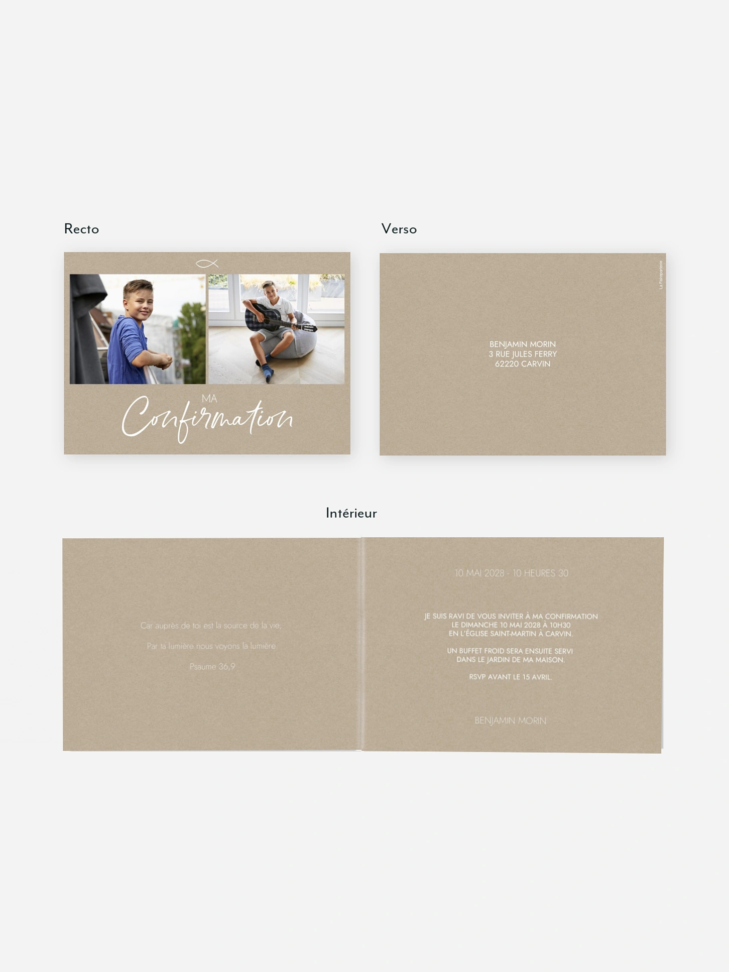 Invitation Confirmation Grand jour