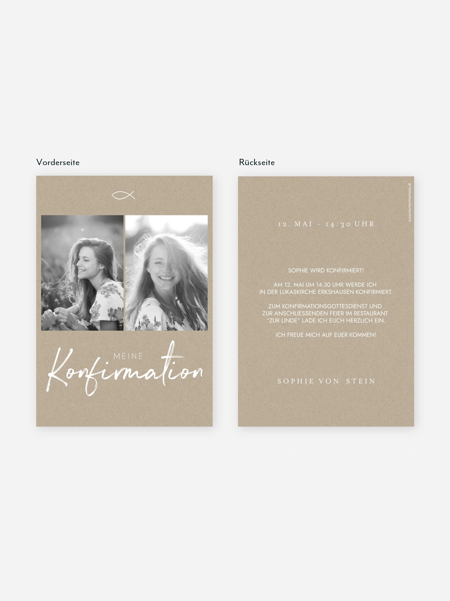 Konfirmationseinladung Grosser Tag