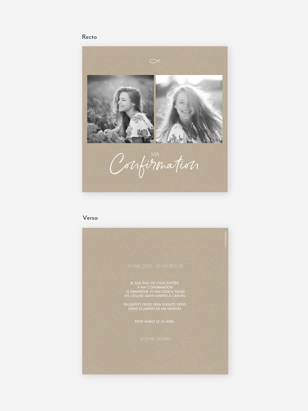 Invitation Confirmation Grand jour