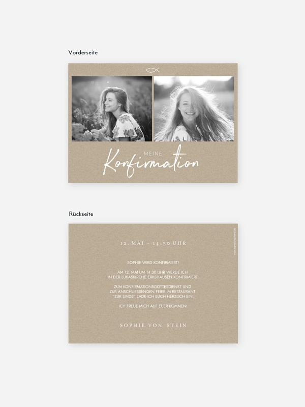 Konfirmationseinladung Grosser Tag