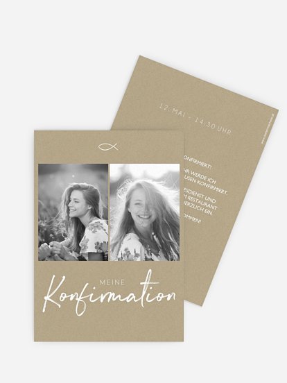 Konfirmationseinladung Grosser Tag