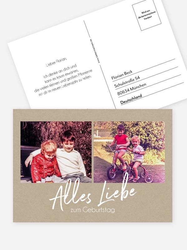 Postkarte Direktversand Grosser Tag