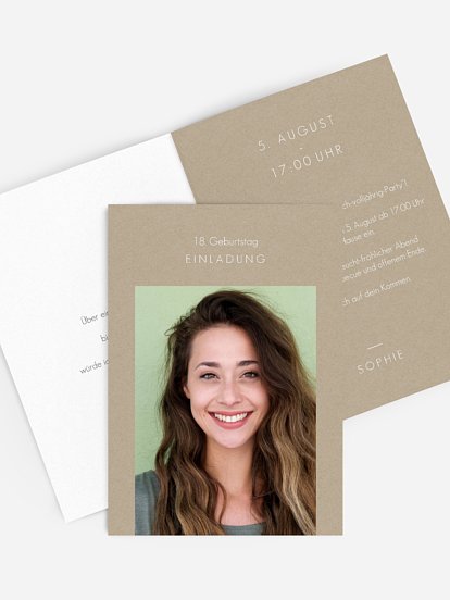 Einladung 18. Geburtstag Mein Weg