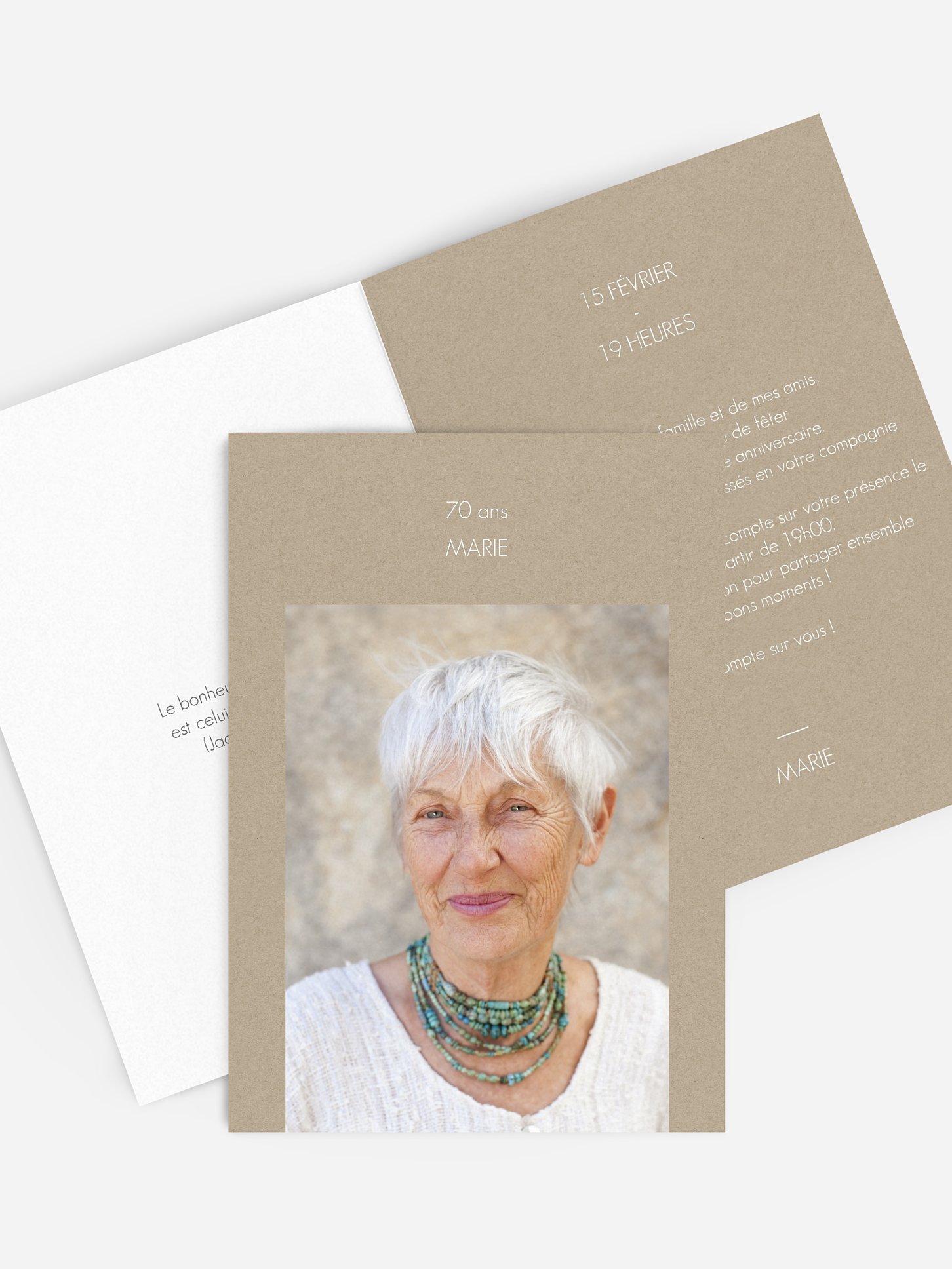 invitation anniversaire 70 Mon chemin