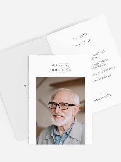 Einladung 70. Geburtstag Mein Weg