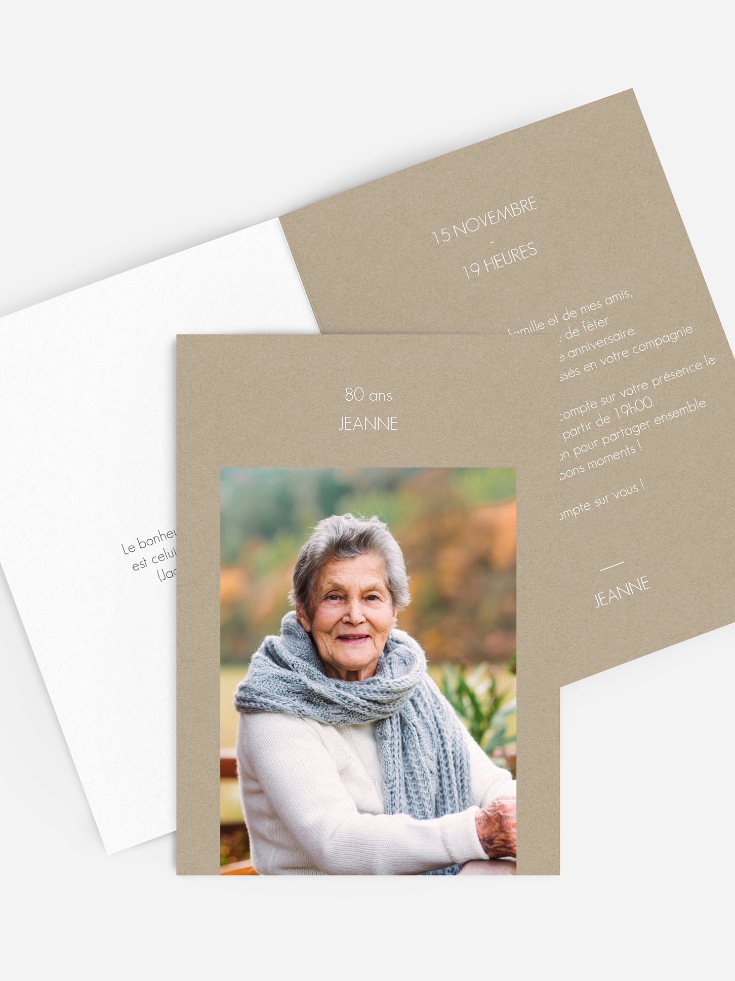invitation anniversaire 80 Mon chemin
