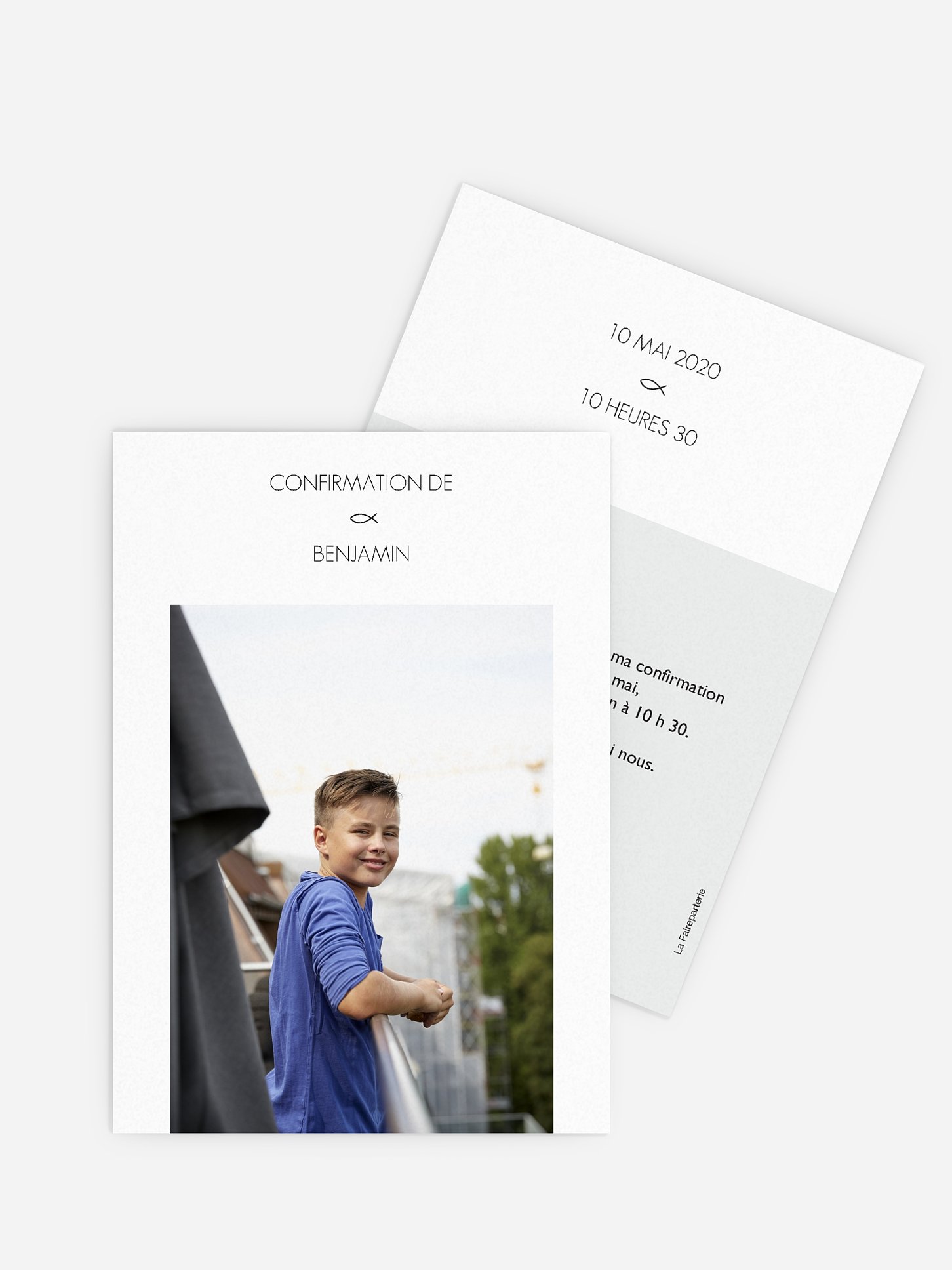 Invitation Confirmation Poisson de communion