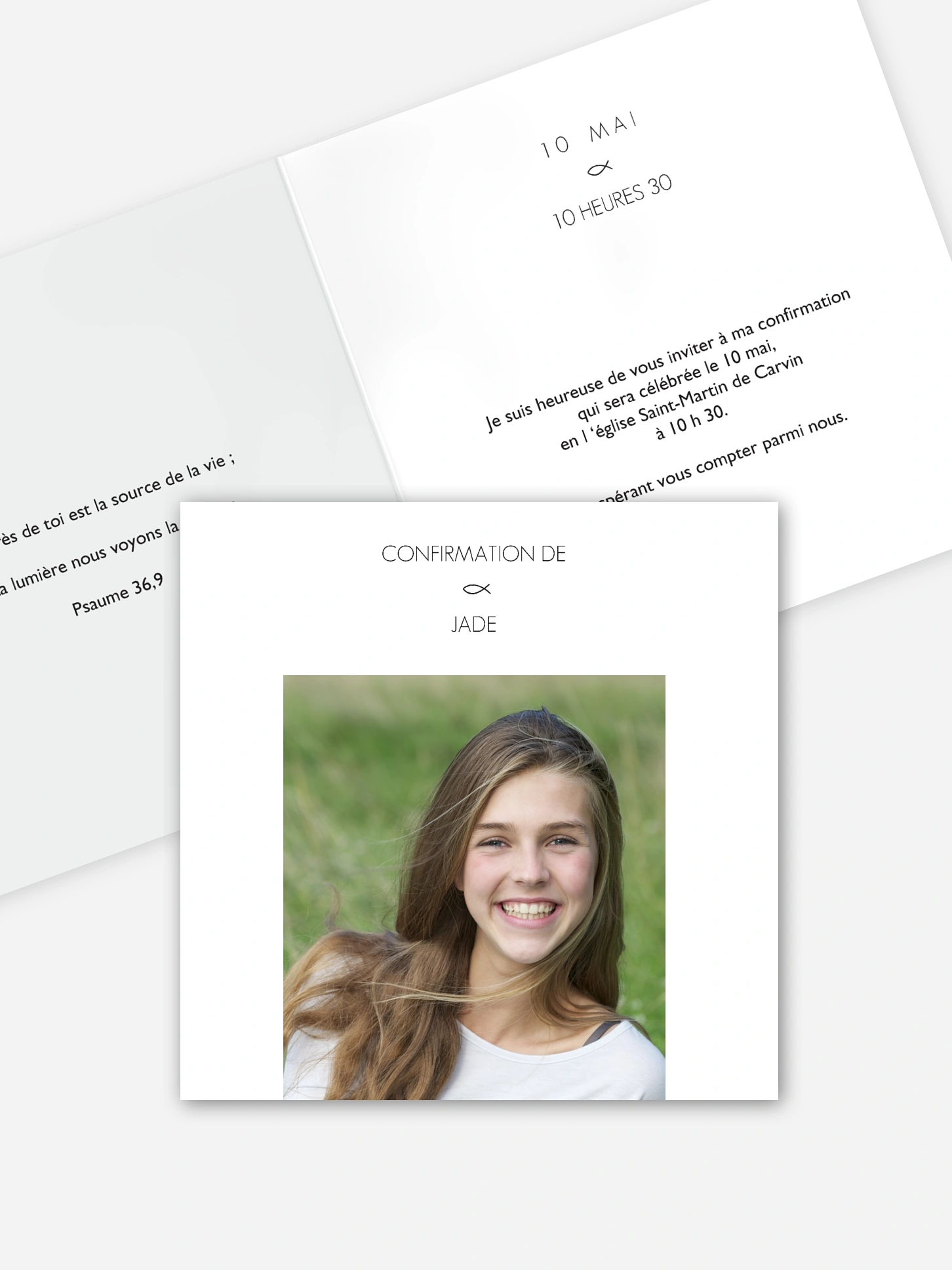 Invitation Confirmation Poisson de communion