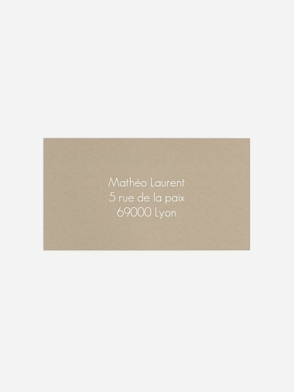 étiquette destinataire anniversaire Mon chemin