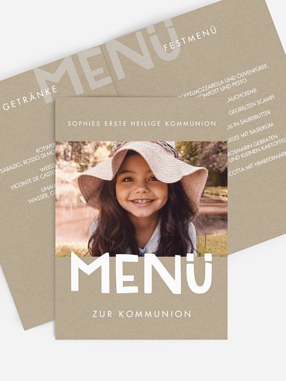 Menükarte Kommunion Panorama