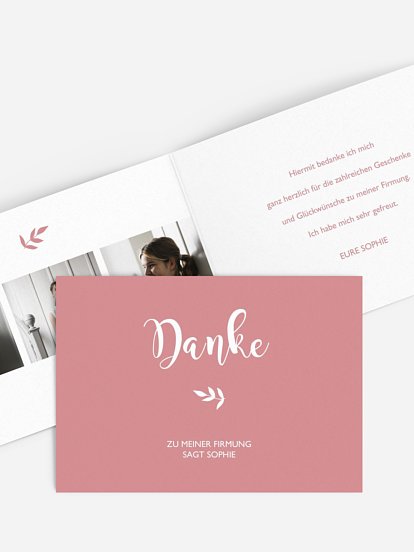 Danksagung Firmung Olivenzweig