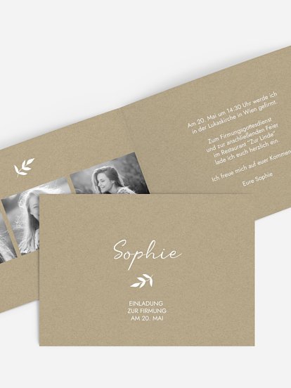 Einladung Firmung Olivenzweig