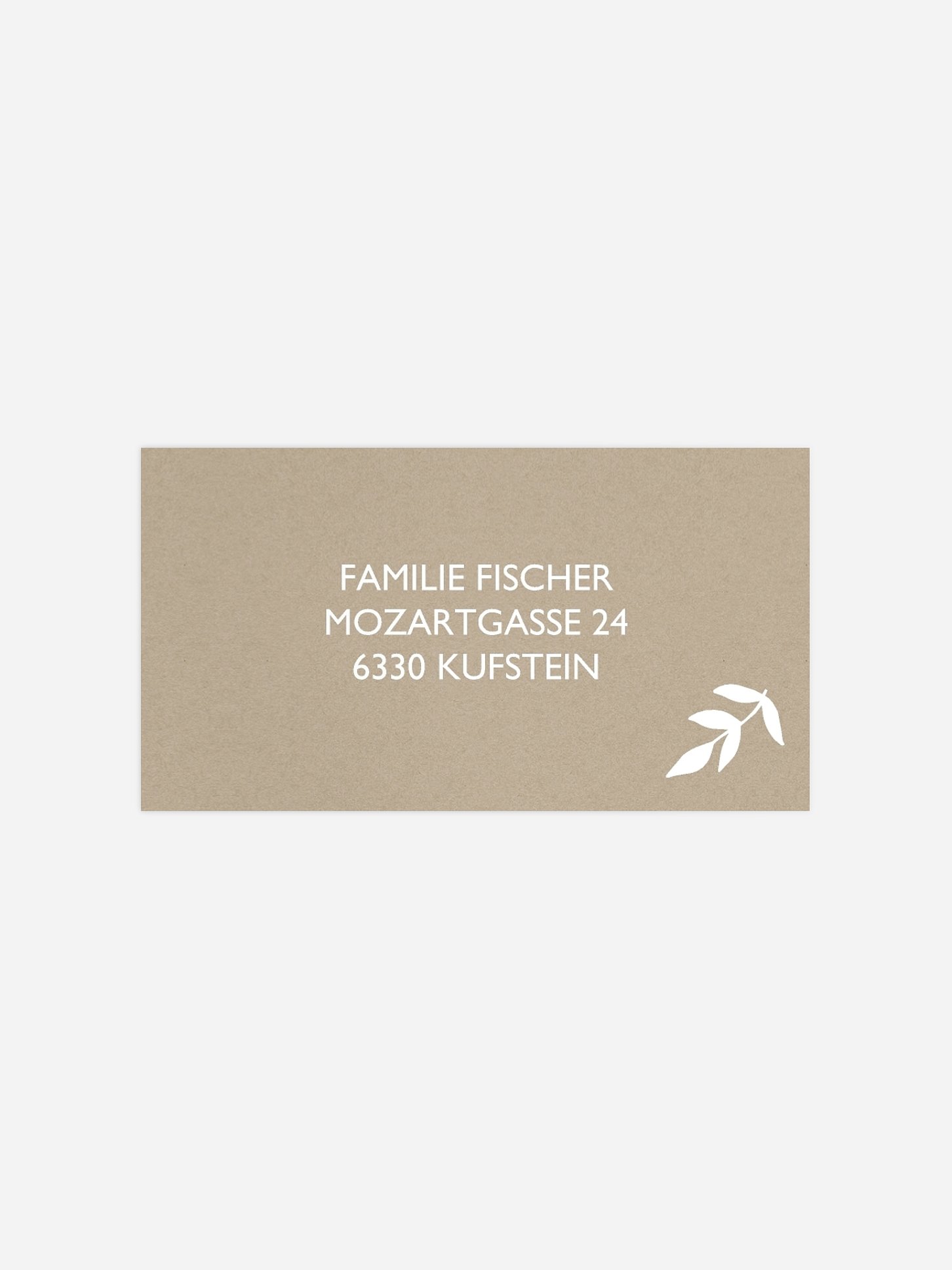 Empfängeraufkleber Konfirmation und Kommunion Olivenzweig