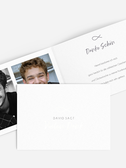 Danksagung Konfirmation Fischsymbol Premium