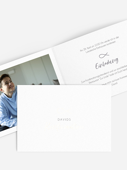 Konfirmationseinladung Fischsymbol Premium