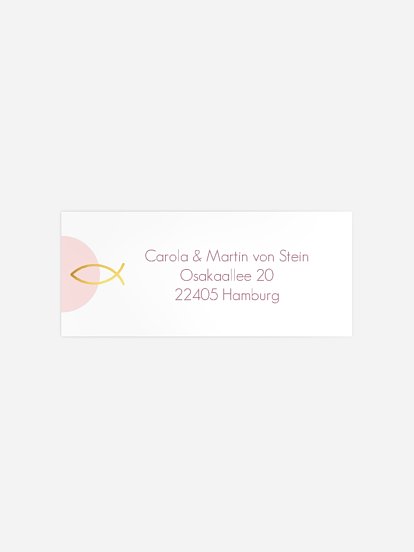 Absenderaufkleber Taufe Quelle