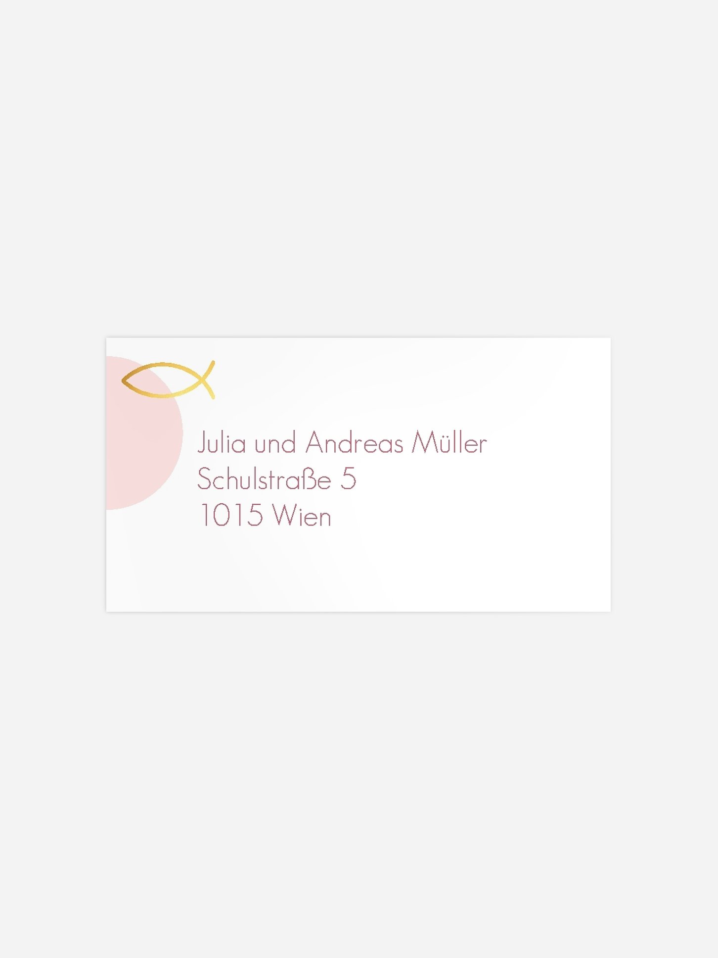 Empfängeraufkleber Taufe Quelle