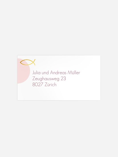 Empfängeraufkleber Taufe Quelle