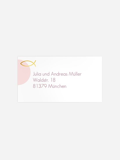 Empfängeraufkleber Taufe Quelle