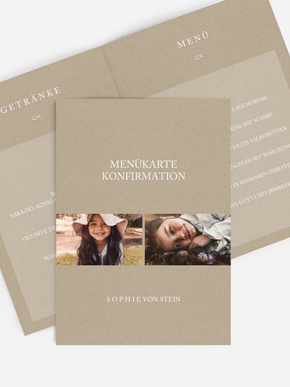 Menükarte Kommunion Meine Segnung