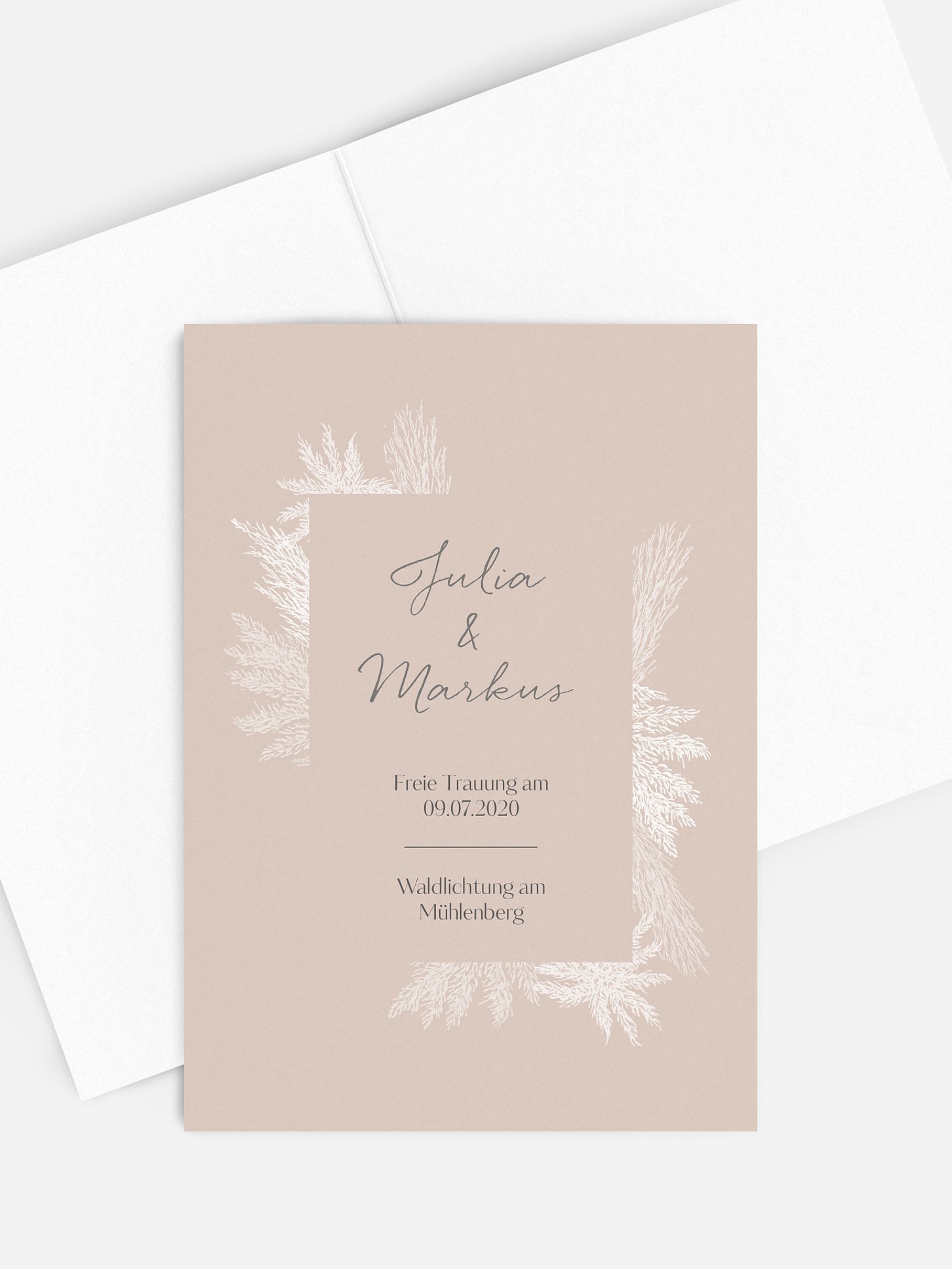 Kirchenheft Hochzeit Pampasgras
