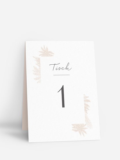 Tischnummer Pampasgras