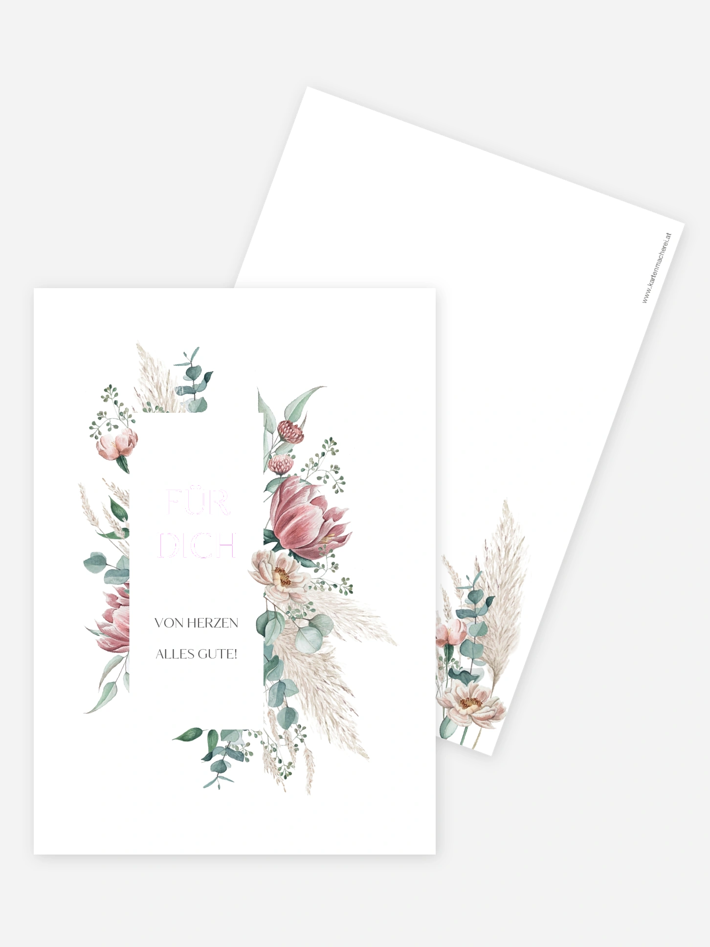 Grußkarte Pampas & Peony